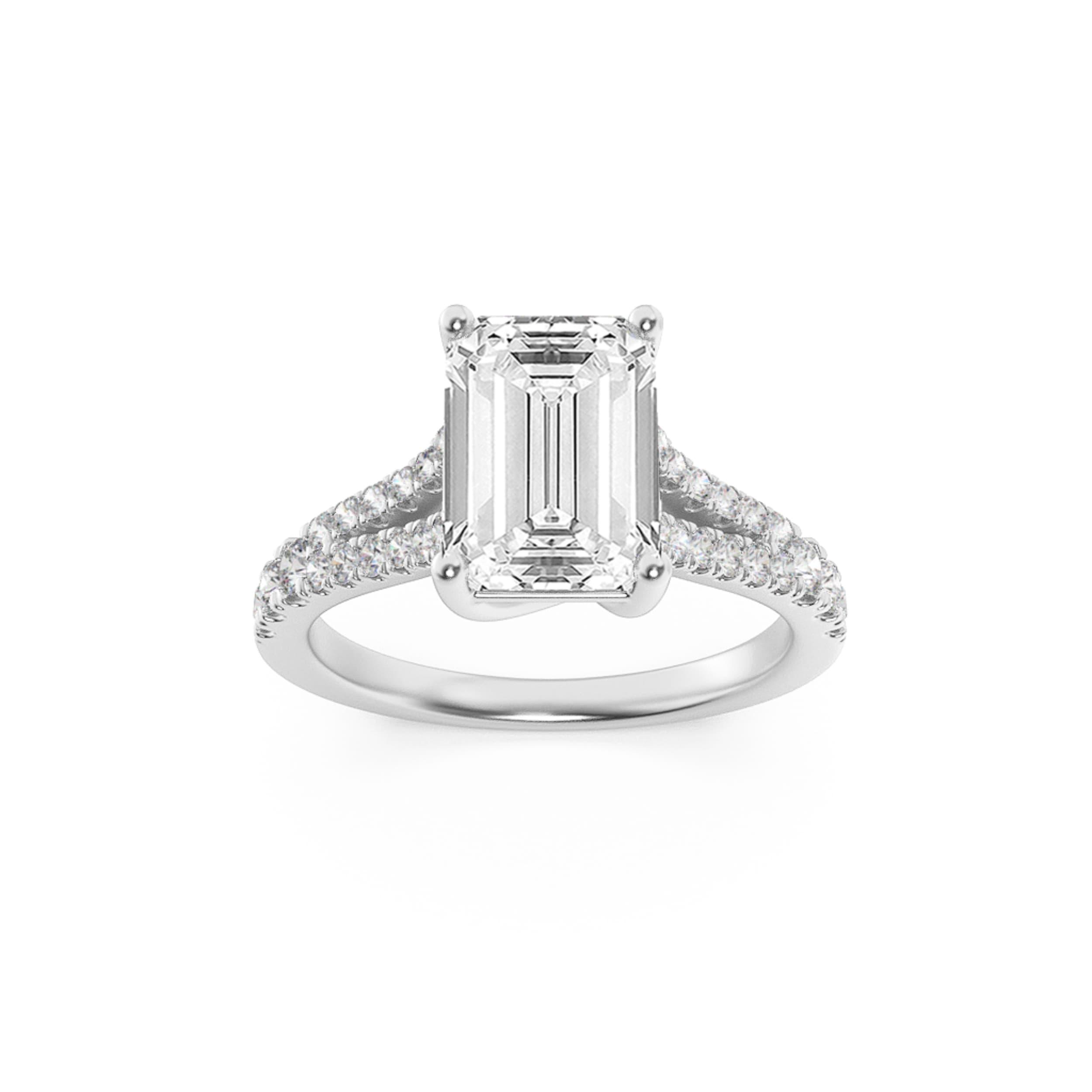 Configuration shown: 14K White Gold, 2.0000 ct total diamond weight.