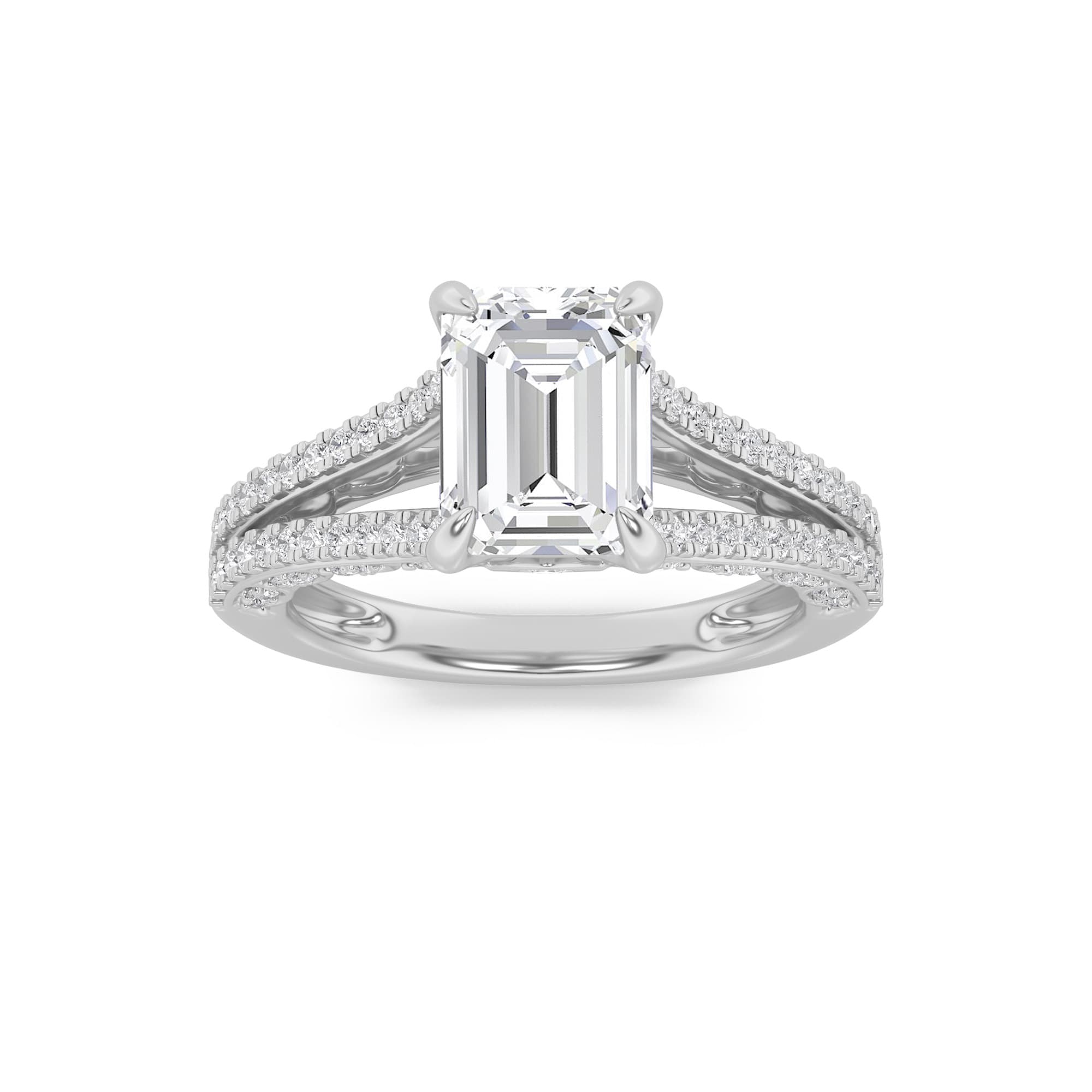 Configuration shown: 14K White Gold, 2.0000 ct total diamond weight.