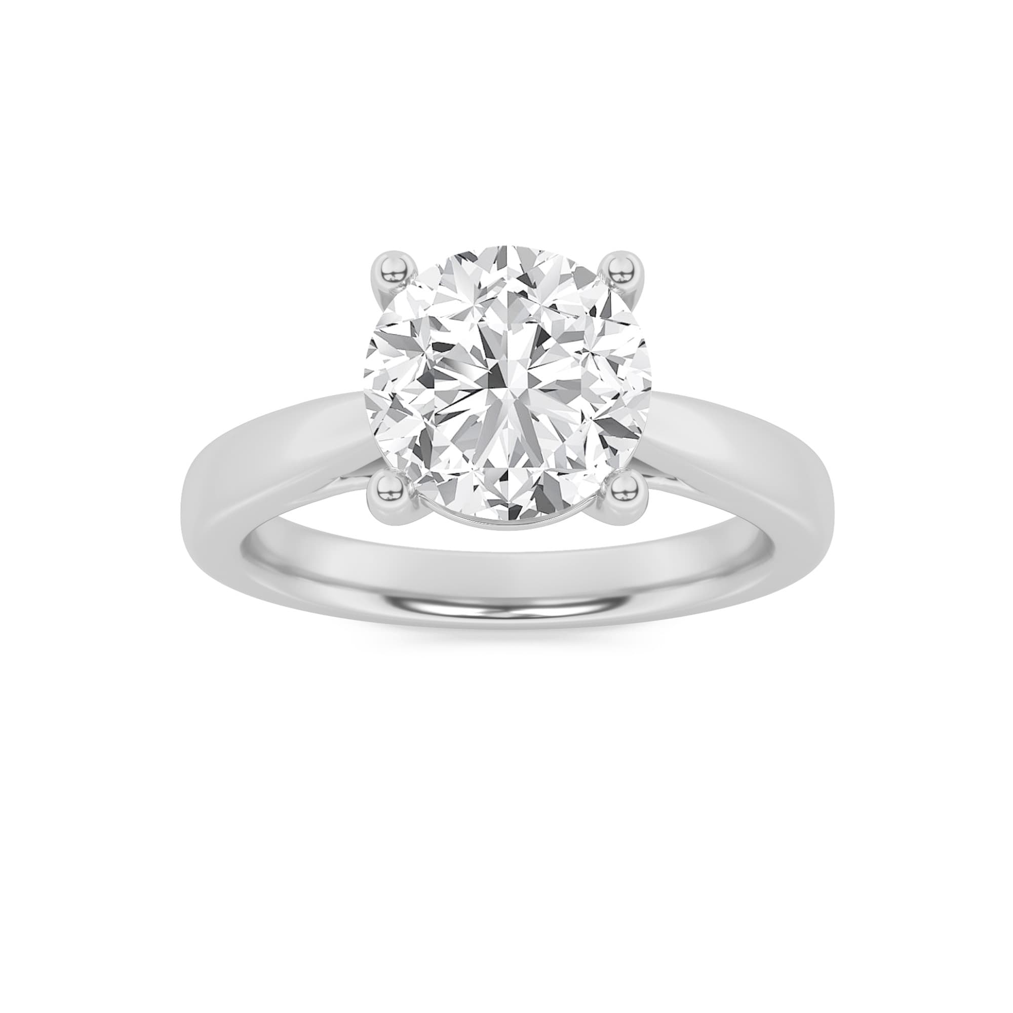 Round Lab Diamond Insert Jacket Ring — 1 ct total weight in 14k white gold · product view 1