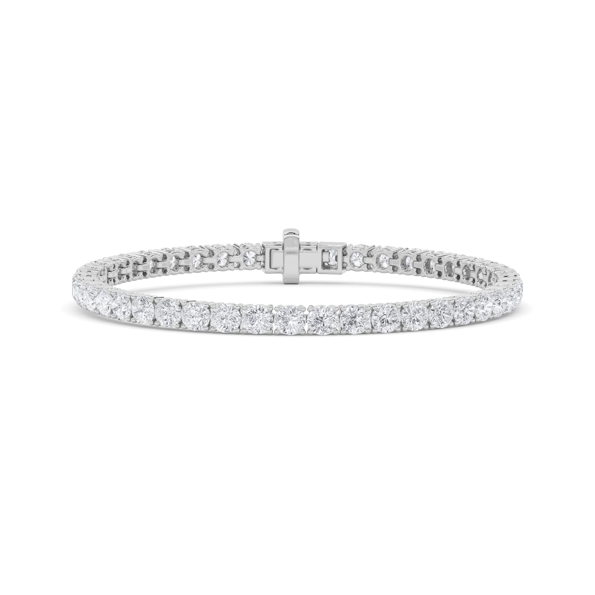 Round Lab Diamond Tennis Bracelet — 9 ct total weight in 14k white gold · product view 1