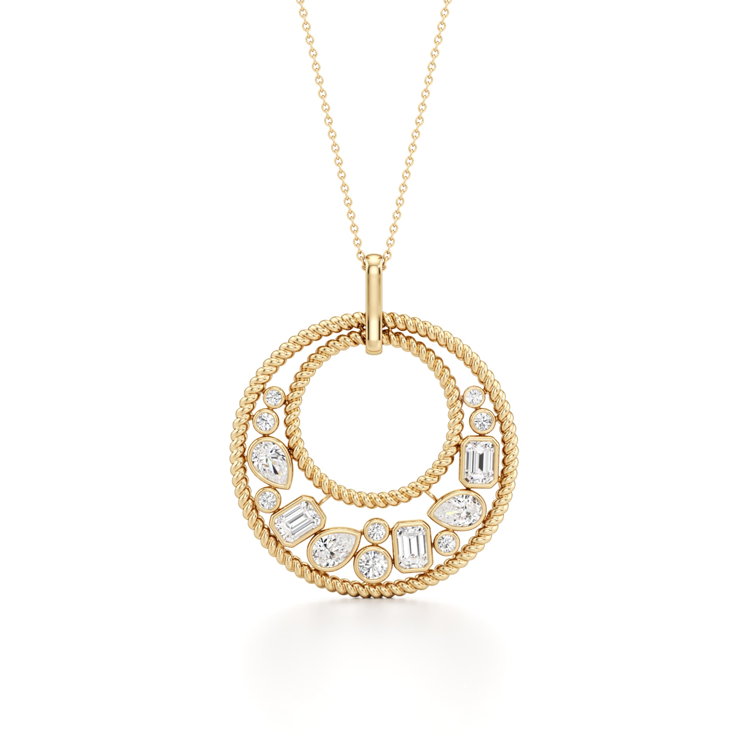Configuration shown: 14K Yellow Gold, 2.0000 ct total diamond weight.