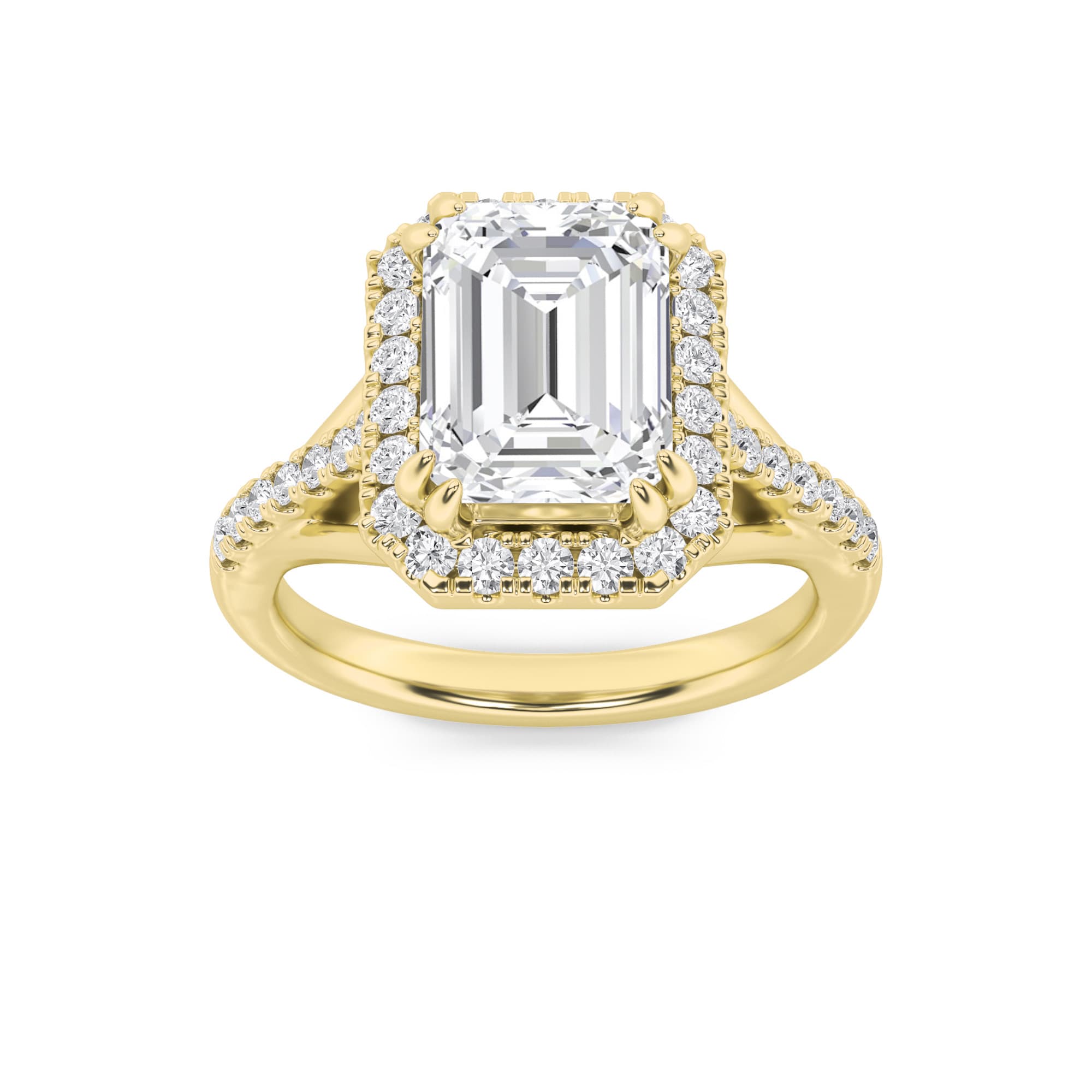 Configuration shown: 14K Yellow Gold, 3.0000 ct total diamond weight.