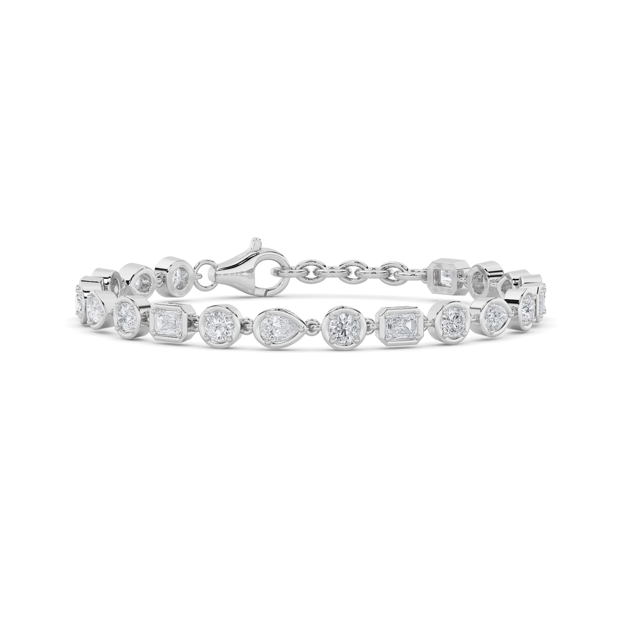 Configuration shown: 14K White Gold, 4.0000 ct total diamond weight.