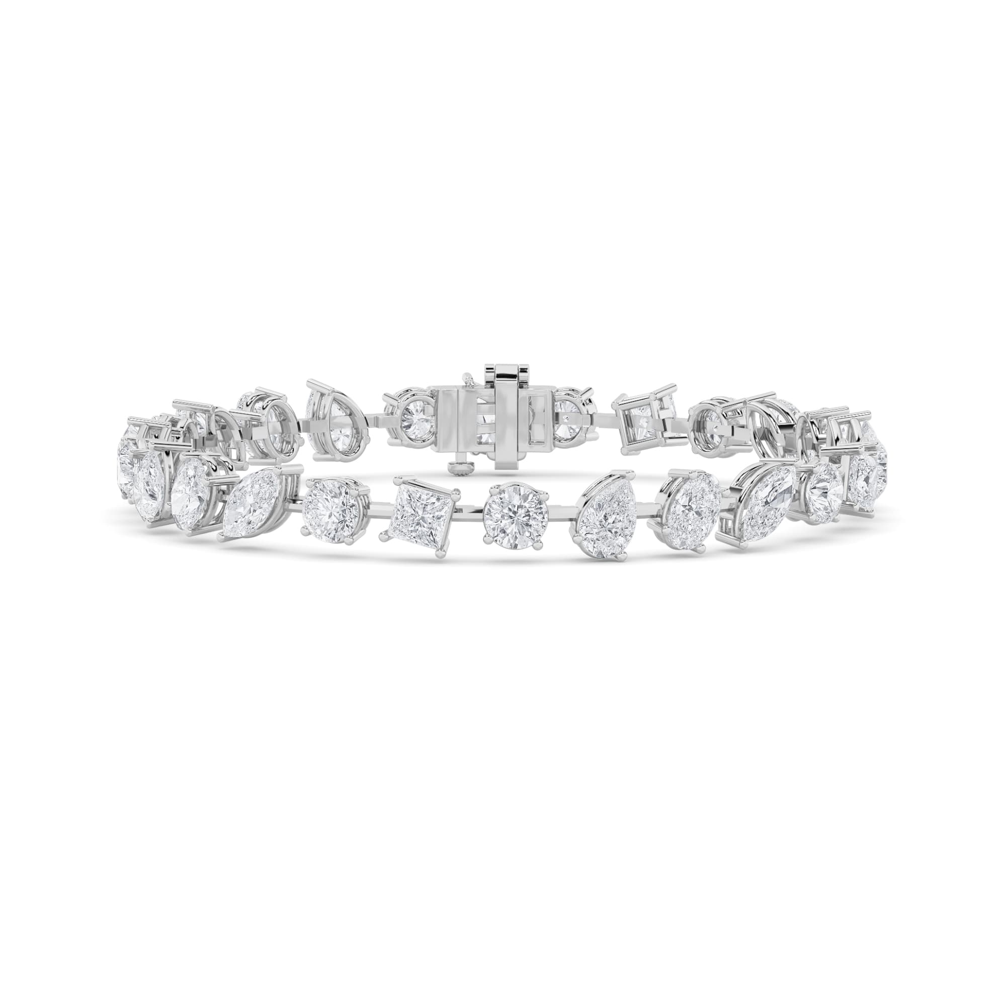 Configuration shown: 14K White Gold, 10.2500 ct total diamond weight.
